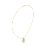 Gold Jewelry DDPO-009, Oval center stone, Yellow Gold, view 1