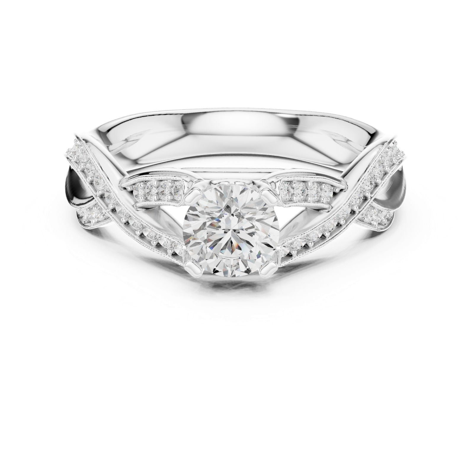 Gold Ring LR-0315, White Gold