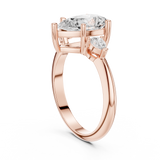 Gold Jewelry L35-66, Pear center stone, Rose Gold, view 1