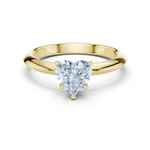 Gold Jewelry L36-6, Heart center stone, Yellow Gold