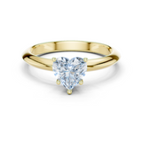 Gold Jewelry L36-6, Heart center stone, Yellow Gold