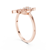 Gold Ring DR-6229, Rose Gold, view 1