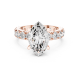 Gold Jewelry L35-63, Marquise center stone, Rose Gold, view 4
