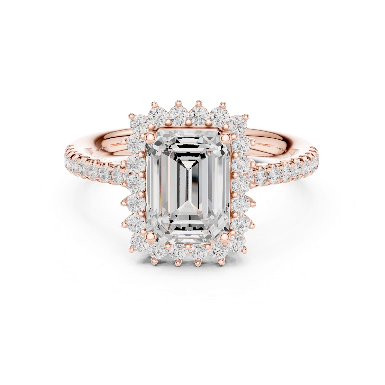 Gold Ring DDLR-731, Rose Gold, view 4