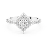Gold Ring DDLR-745, White Gold, view 4