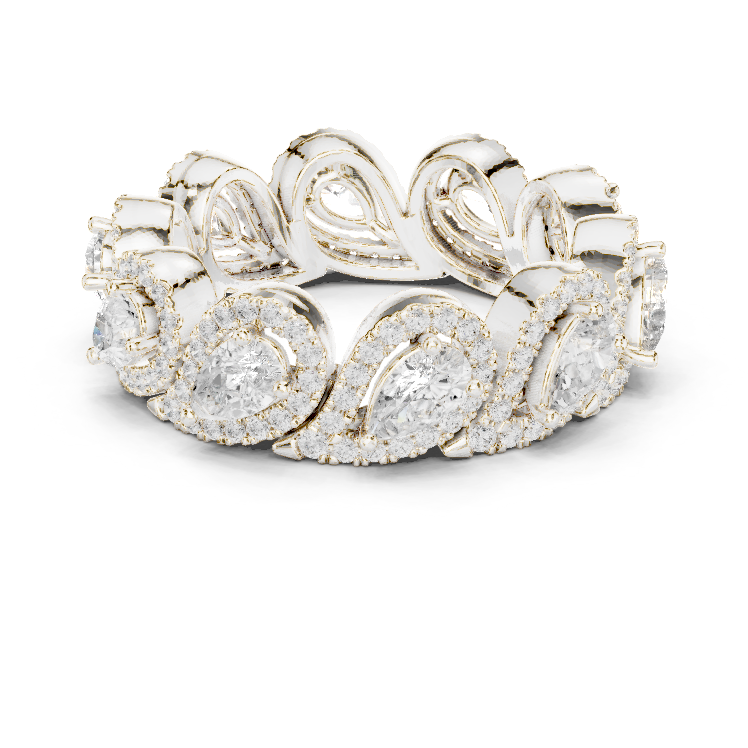 Gold Ring DDLR-306, White Gold