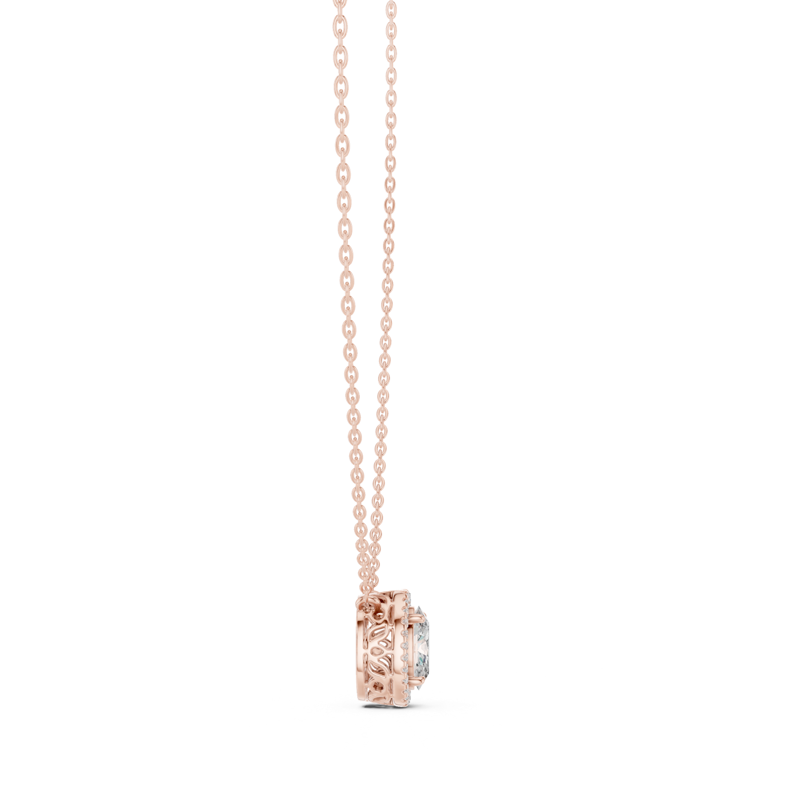 Gold Pendant GPD-0027, Rose Gold, view 3