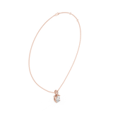 Gold Jewelry DDPO-009, Oval center stone, Rose Gold, view 1