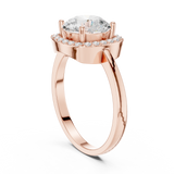 Gold Ring DDLR-809, Rose Gold, view 1