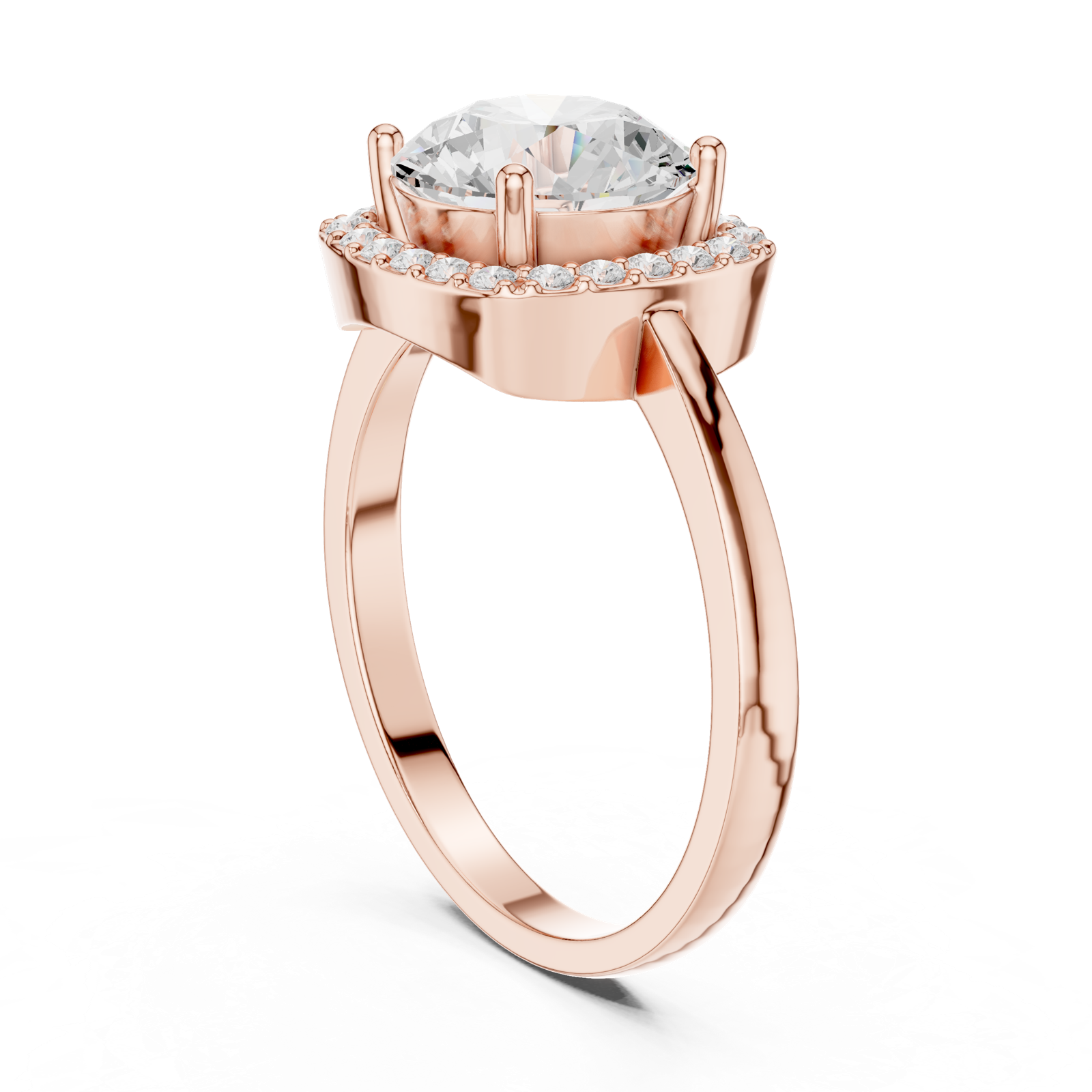 Gold Ring DDLR-809, Rose Gold, view 1