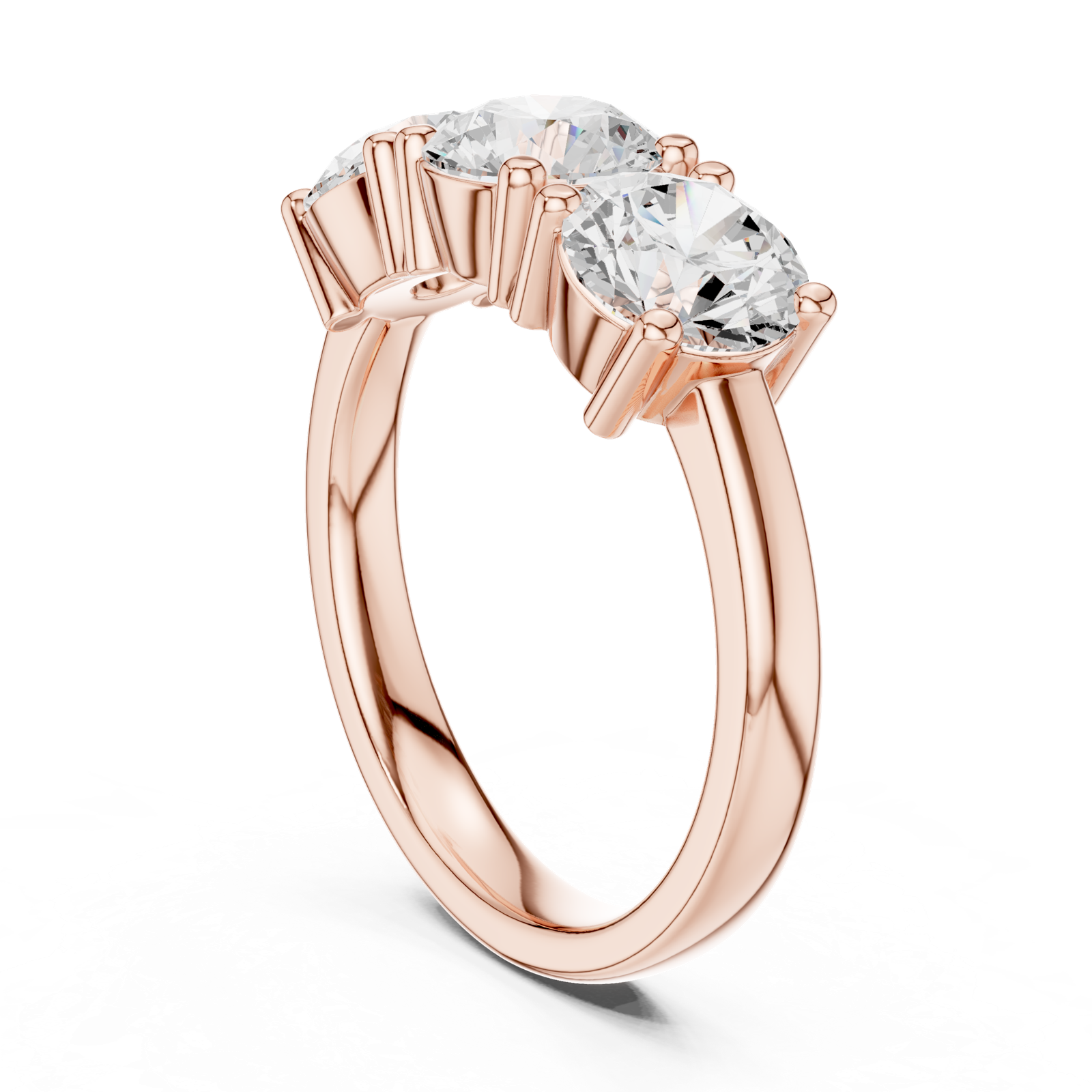 Gold Ring DDLR-613, Rose Gold, view 1