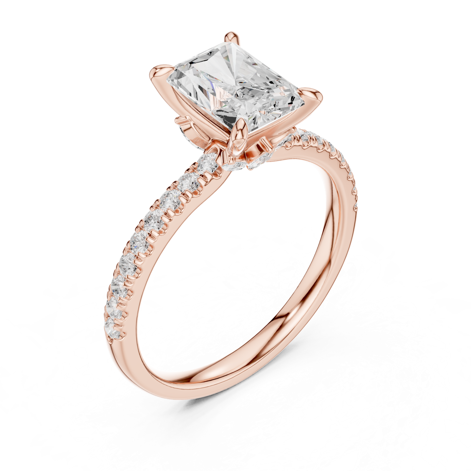 Gold Ring DDLR-1015, Rose Gold, view 2