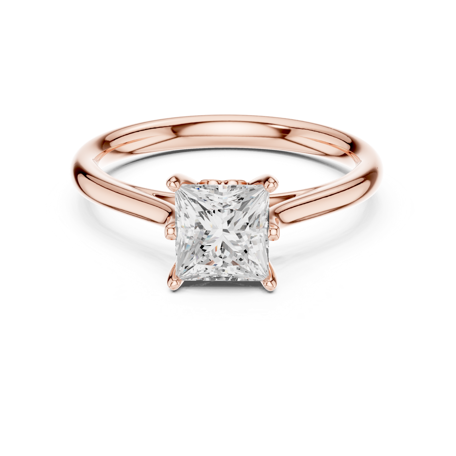 Gold Ring DDLR-798, Rose Gold, view 4