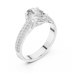 Gold Ring DDLR-192, White Gold, view 2