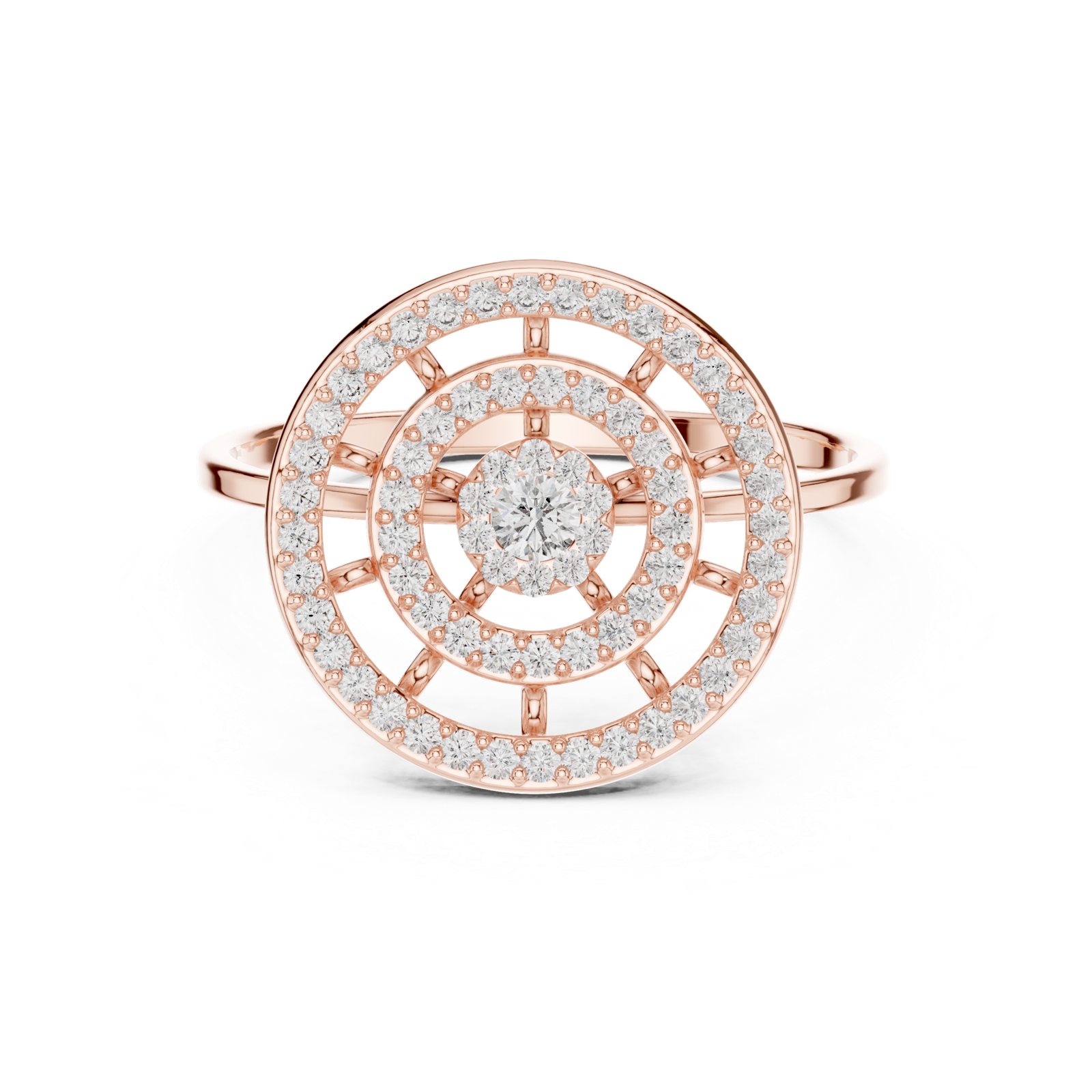 Gold Ring 1 (167), Rose Gold, view 4