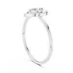 Gold Ring HLR-197, White Gold