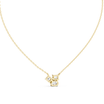 14K Solid Gold Lab Diamond Pendant Necklace, Yellow Gold, view 4