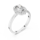 Gold Ring ALR-116, White Gold, view 2