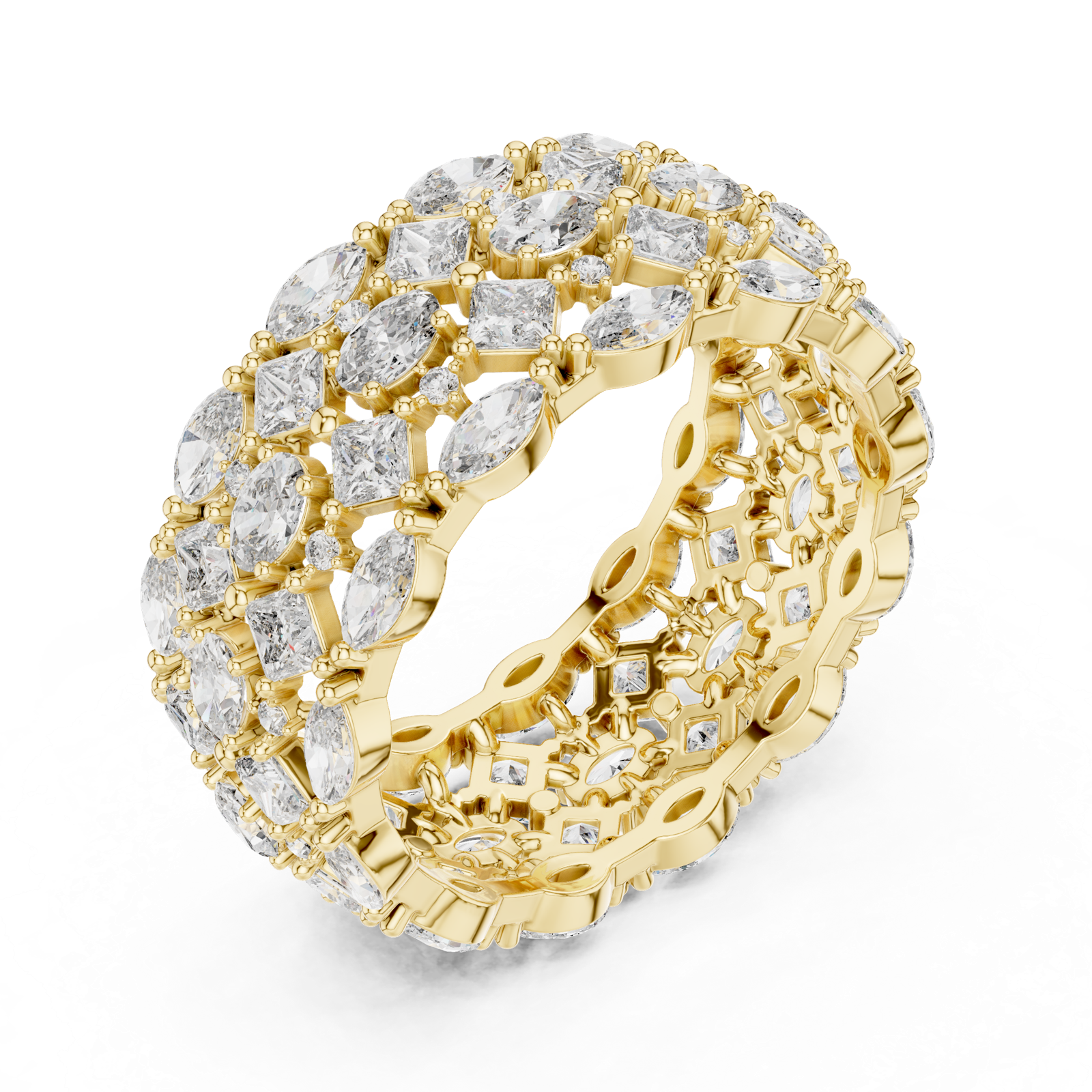 Gold Ring DDLR-240, Yellow Gold, view 2