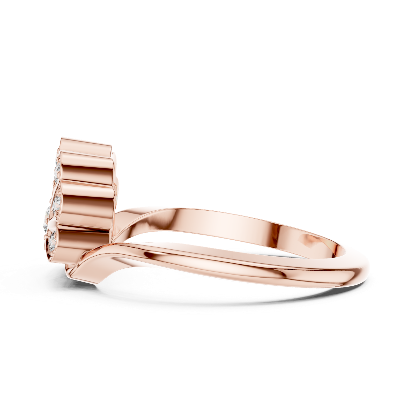 Gold Ring 00001L (50), Rose Gold, view 3