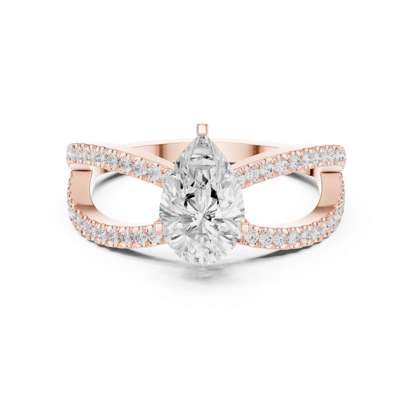 Gold Ring DDLR-1092, Rose Gold, view 4