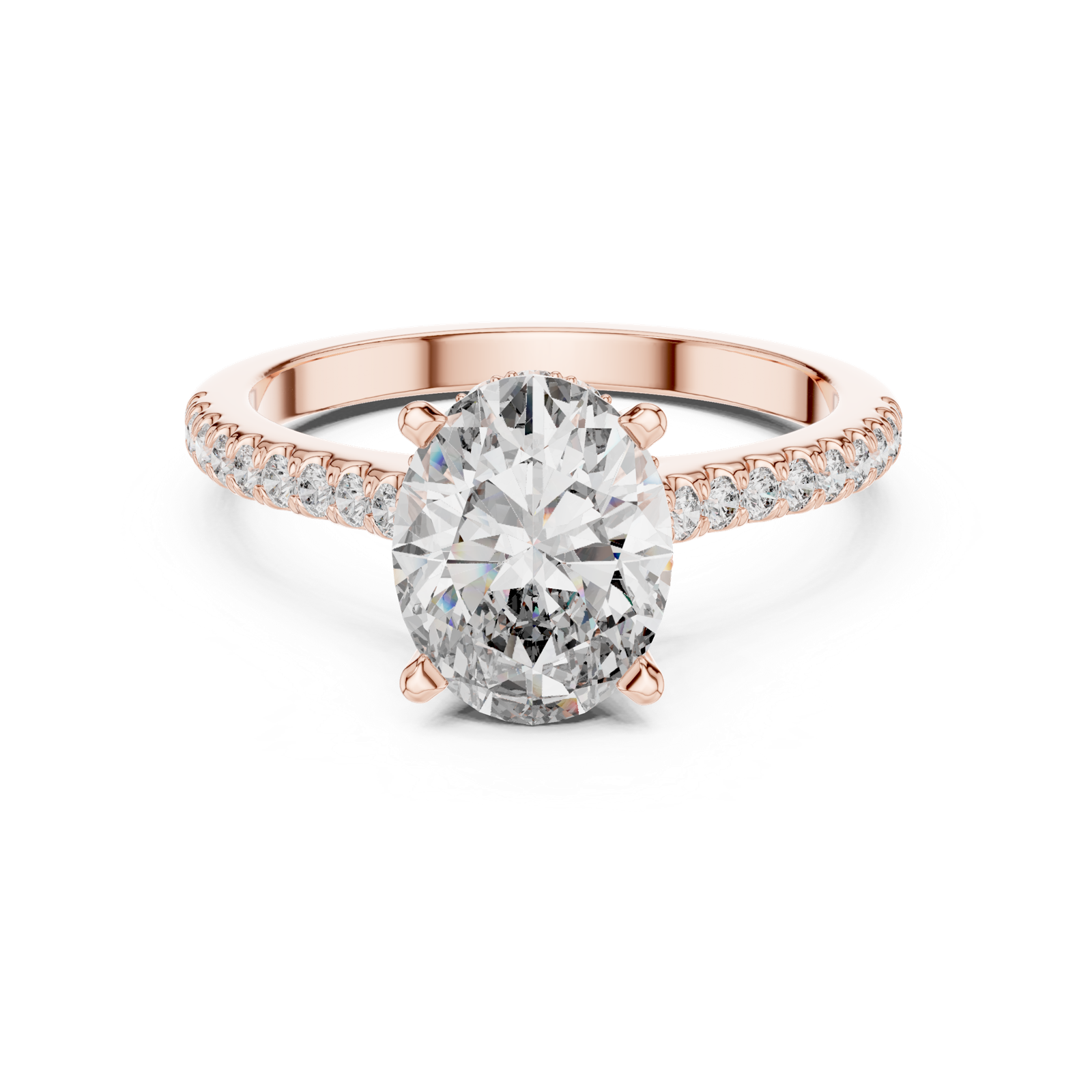 Gold Ring DDLR-169, Rose Gold, view 4