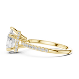 Gold Ring DDLR-177, Pear center stone, Yellow Gold, view 3