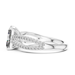 Gold Ring L03-704, White Gold, view 3