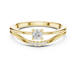 Gold Ring DDLR-830, Yellow Gold, view 4