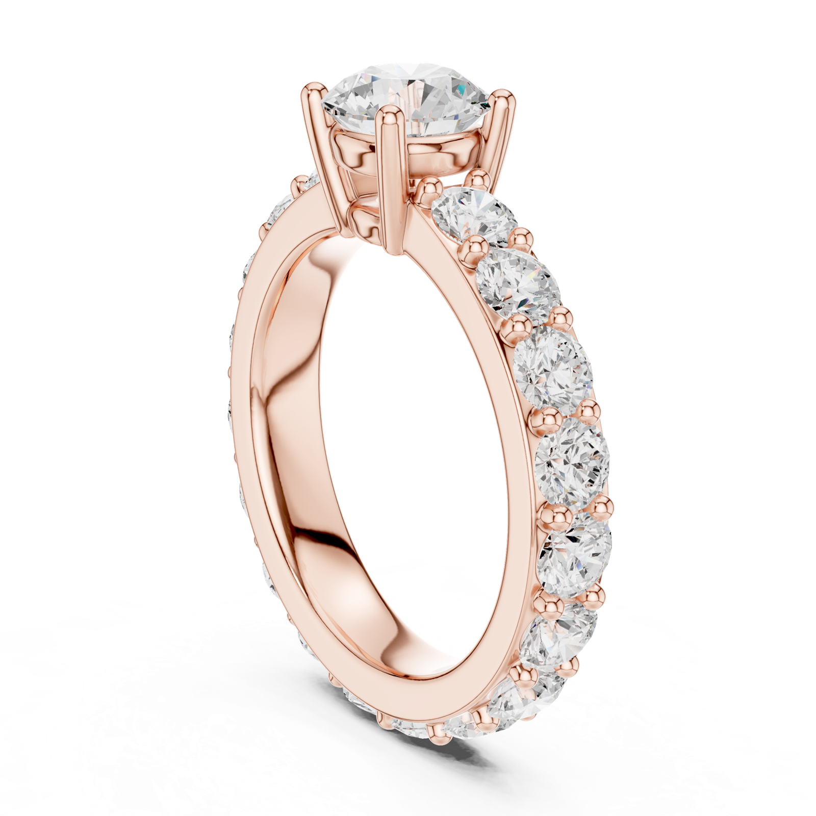 Gold Ring DDLR-654, Rose Gold, view 1