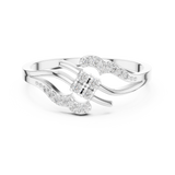Gold Ring DR-6301, White Gold, view 4