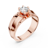 Gold Men's Ring GGR-0024, Rose Gold, view 2