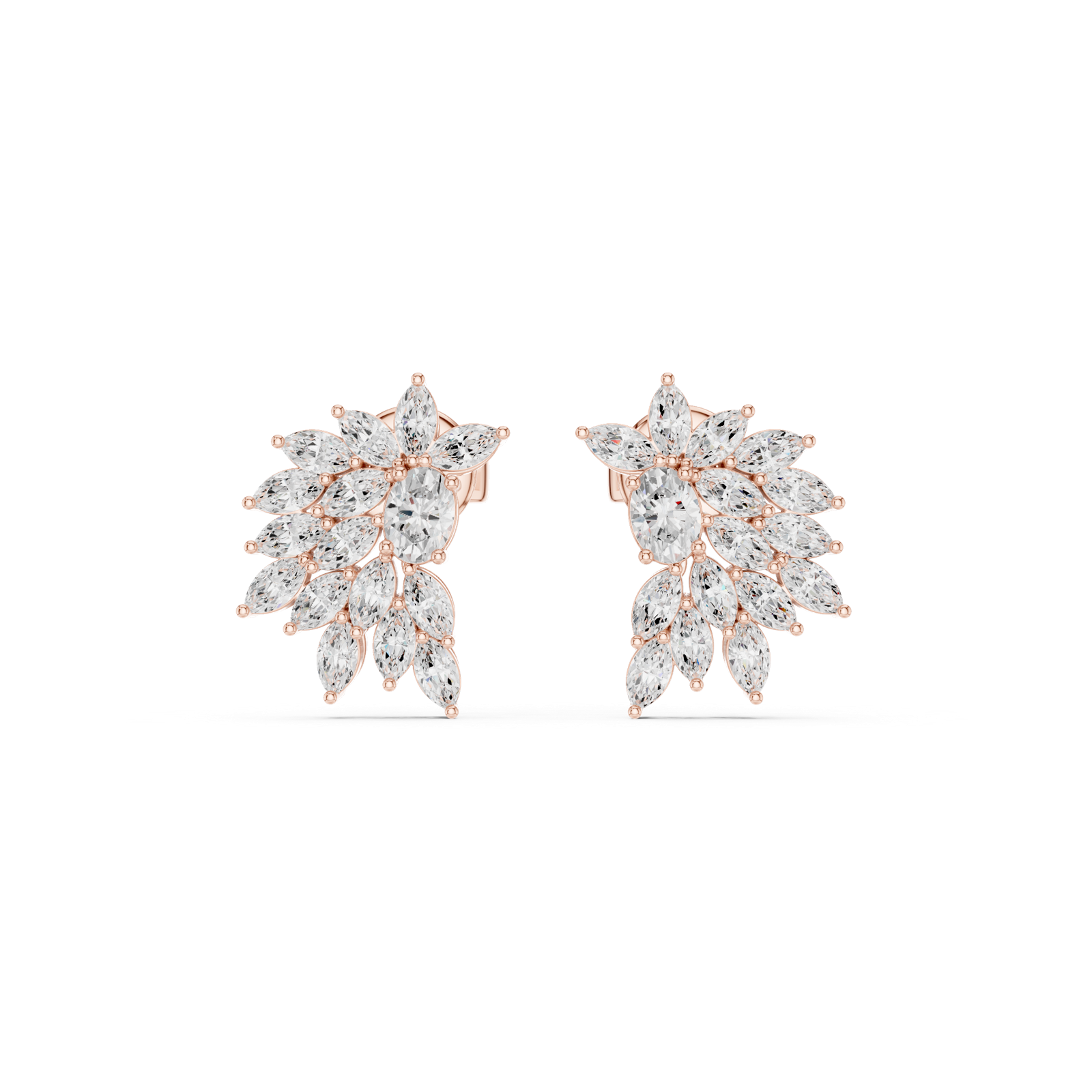 Gold Earrings Earring, Rose Gold, view 4