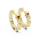 Gold Earrings GER-0372, Yellow Gold, view 3