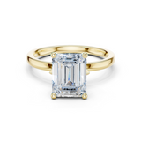 Gold Ring DDLR-170, Emerald center stone, Yellow Gold