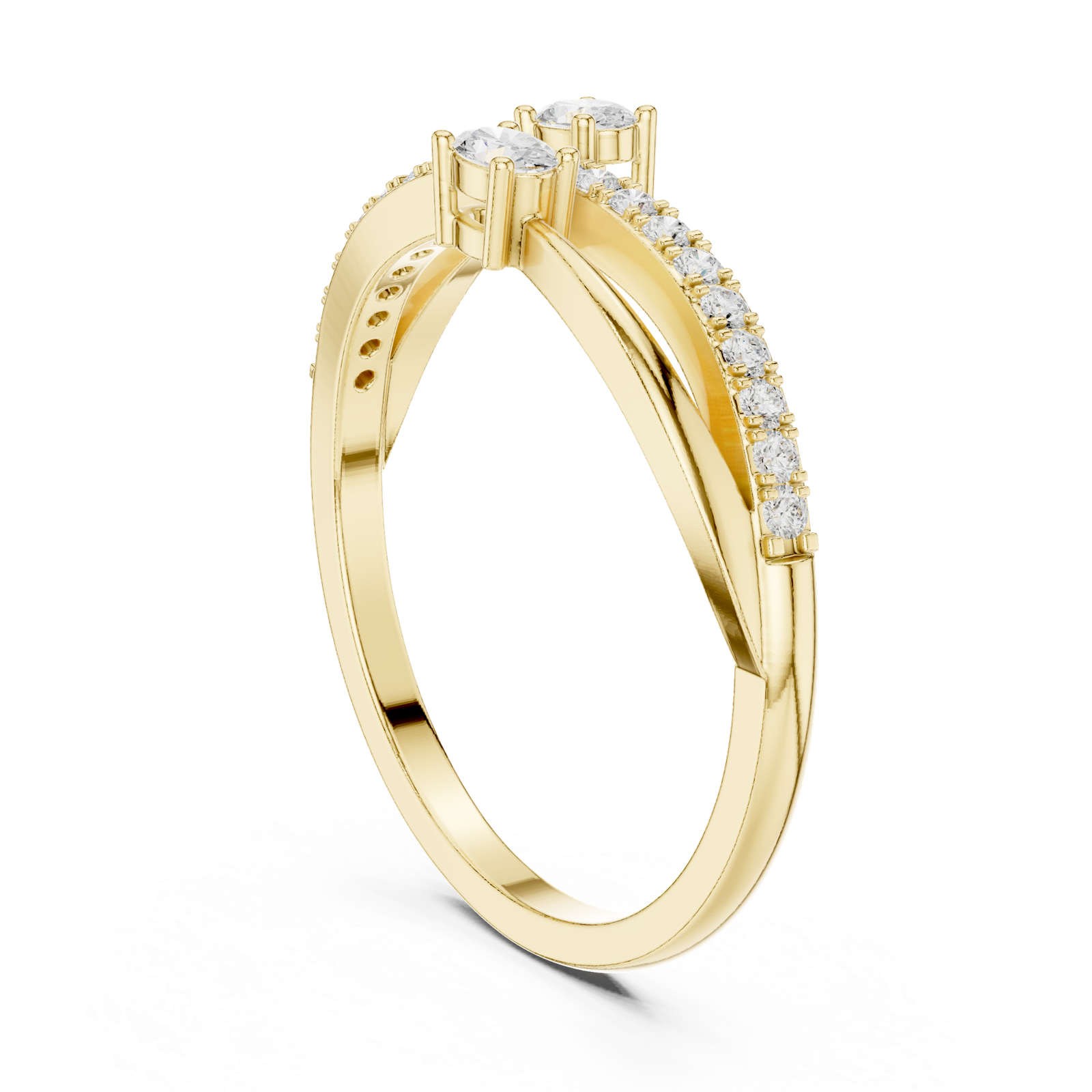 Gold Ring HLR-254, Yellow Gold