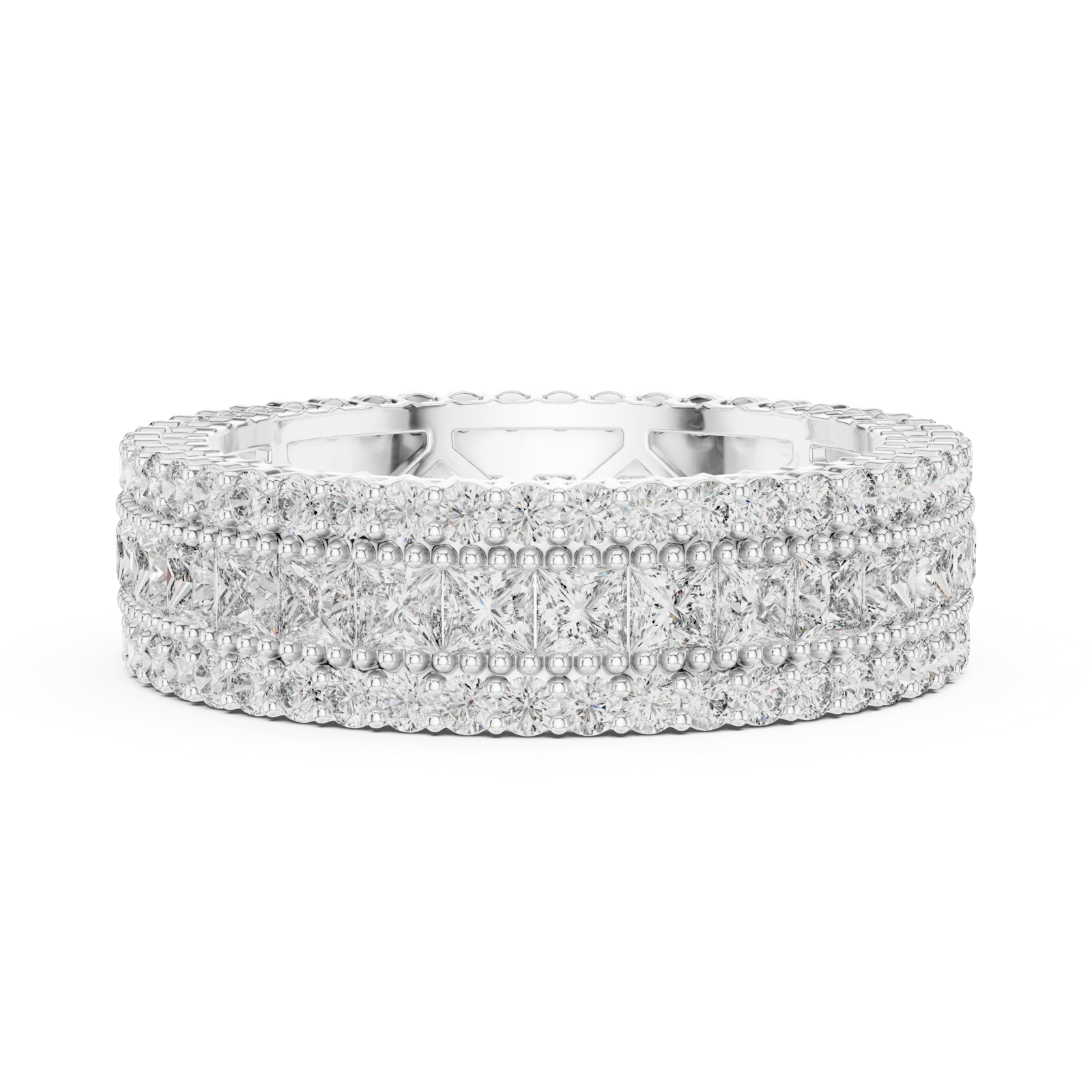 Gold Ring DDLR-225, White Gold, view 3