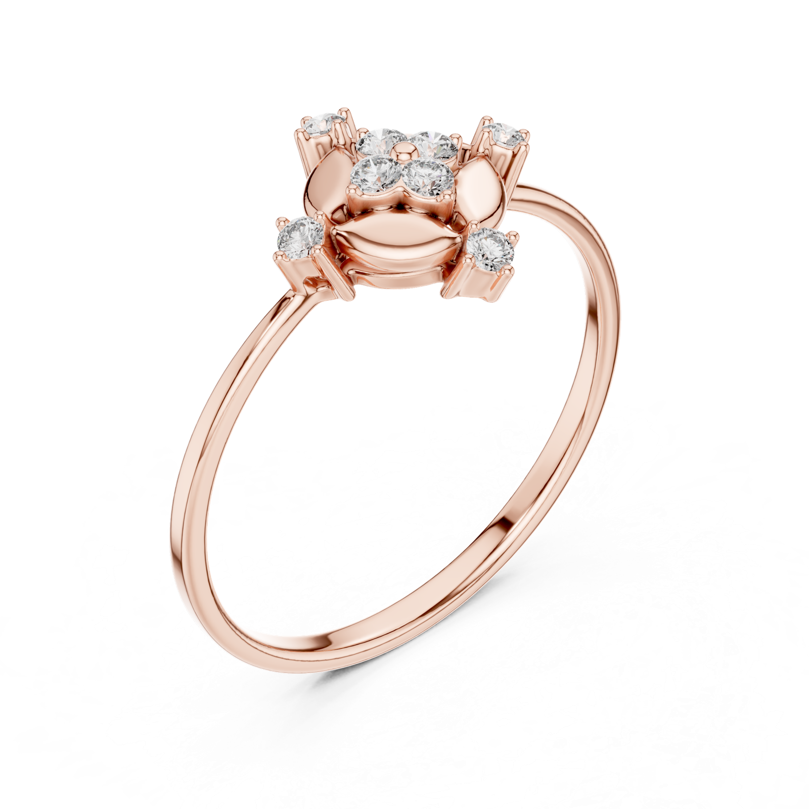 Gold Ring 1 (162), Rose Gold, view 2