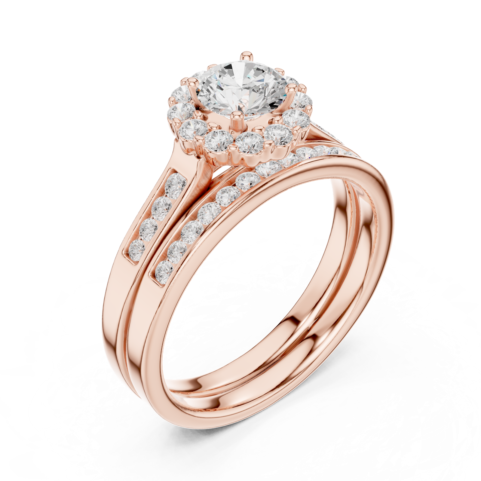 Gold Ring LR-0269, Rose Gold, view 2