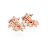 Gold Earrings 9-10085E, Rose Gold, view 3