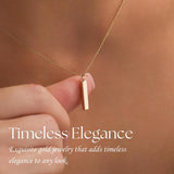 Gold Bar Urn Necklace (14K) with threaded screw