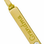 Gold bar urn necklace with a stone