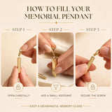 Gold Bar Urn Necklace (14K) with threaded screw