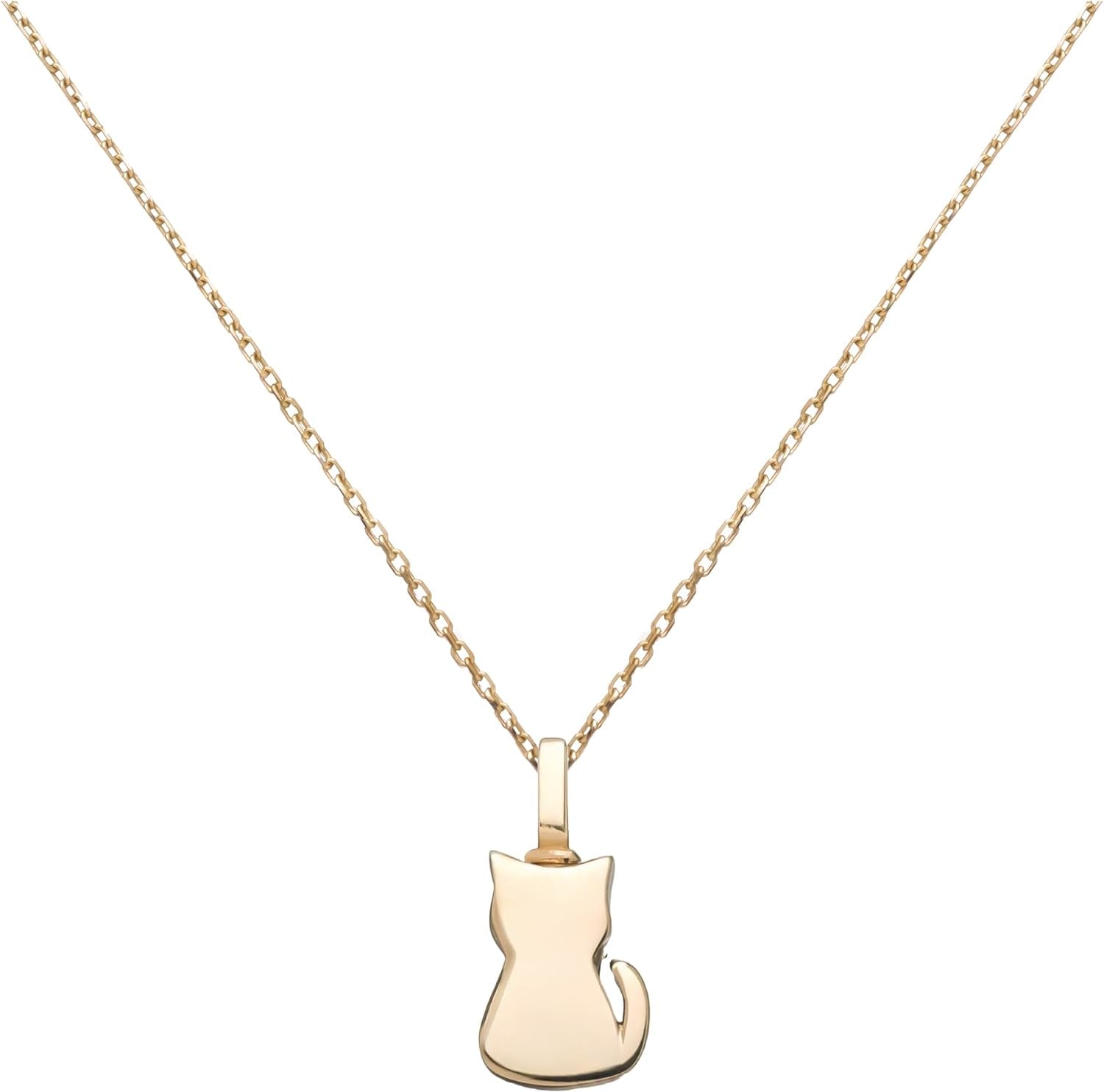 Gold Cat Urn Necklace