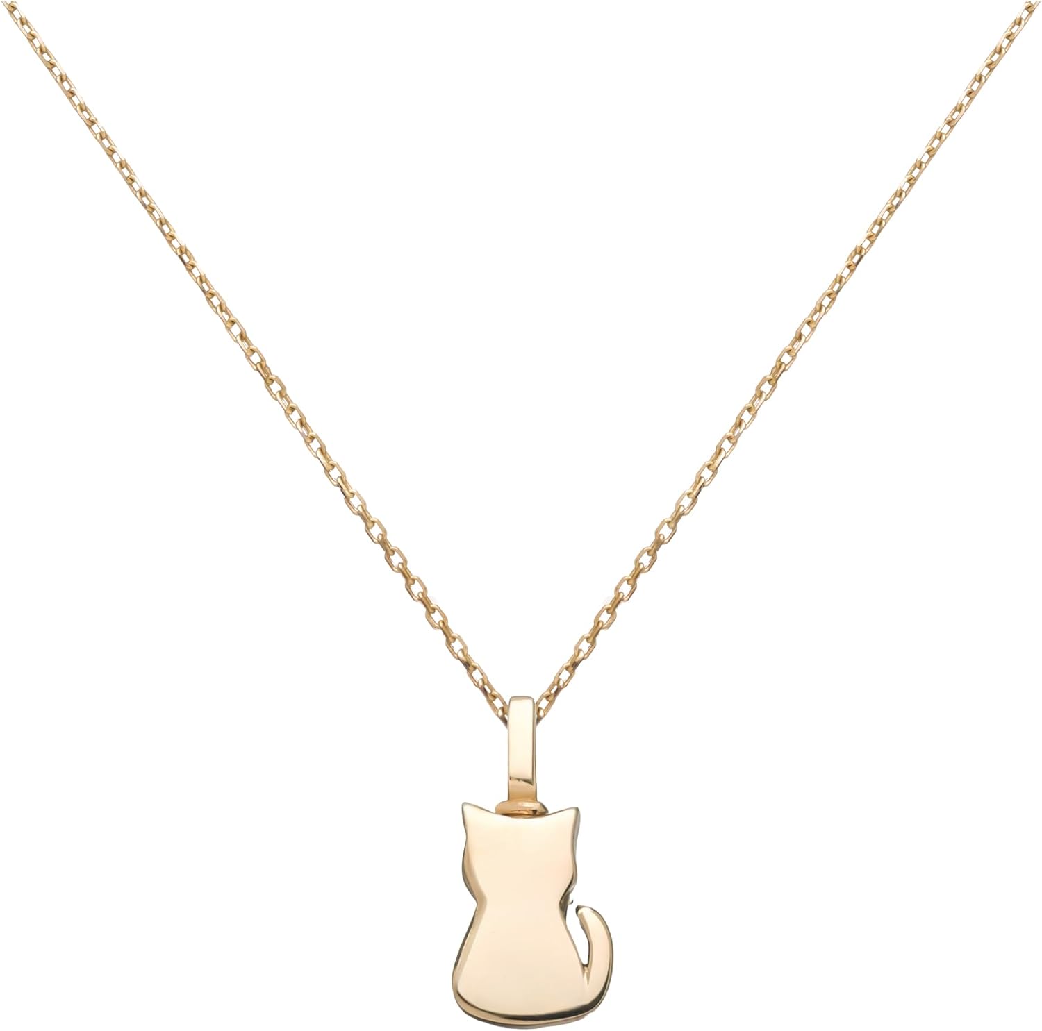 Gold Cat Urn Necklace