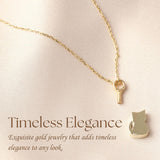 Gold Cat Urn Necklace with threaded screw