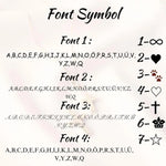 Engraving font and symbol guide