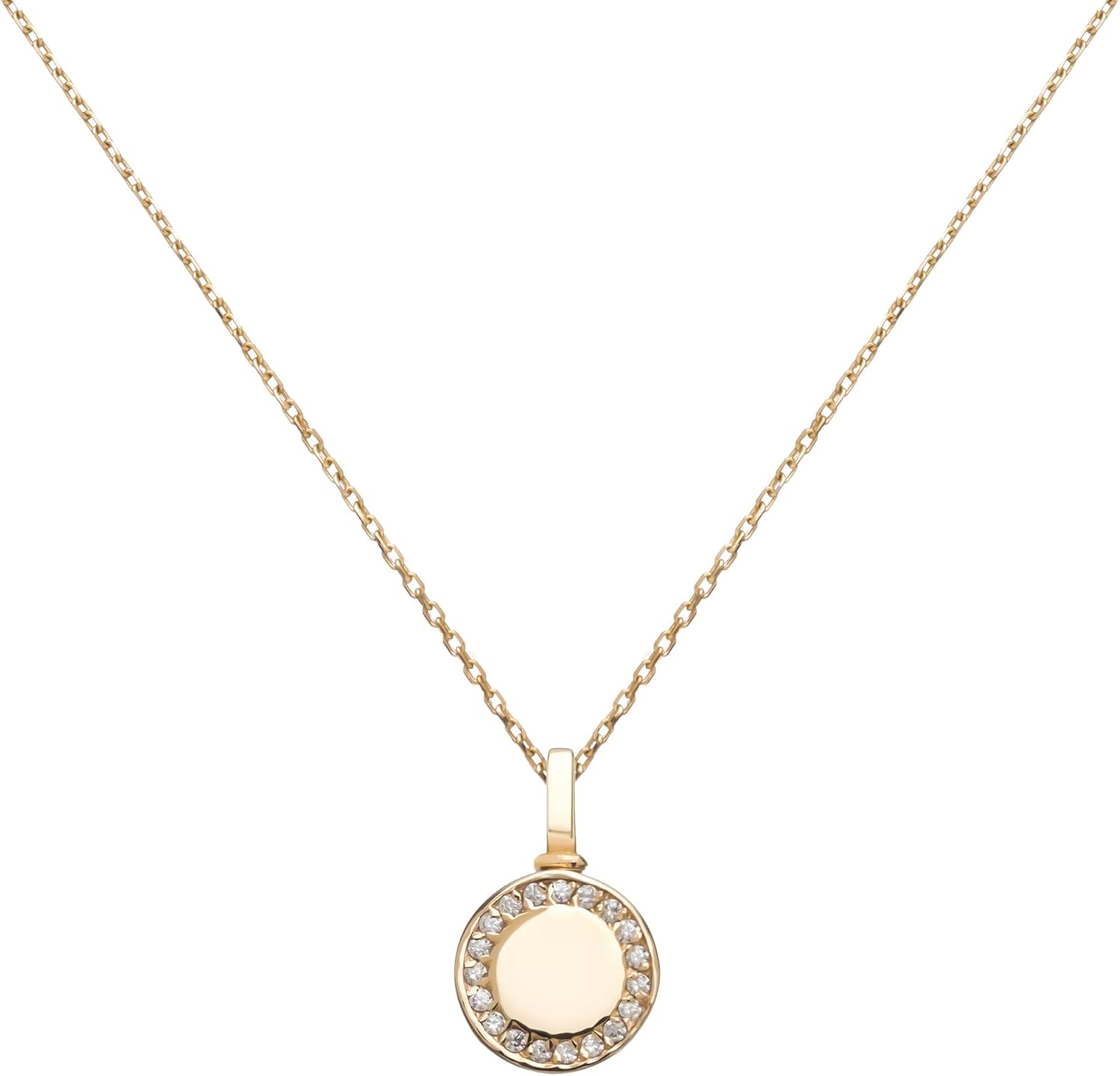 Gold Circle Urn Necklace