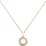 Gold Circle Urn Necklace