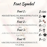 Engraving font and symbol guide